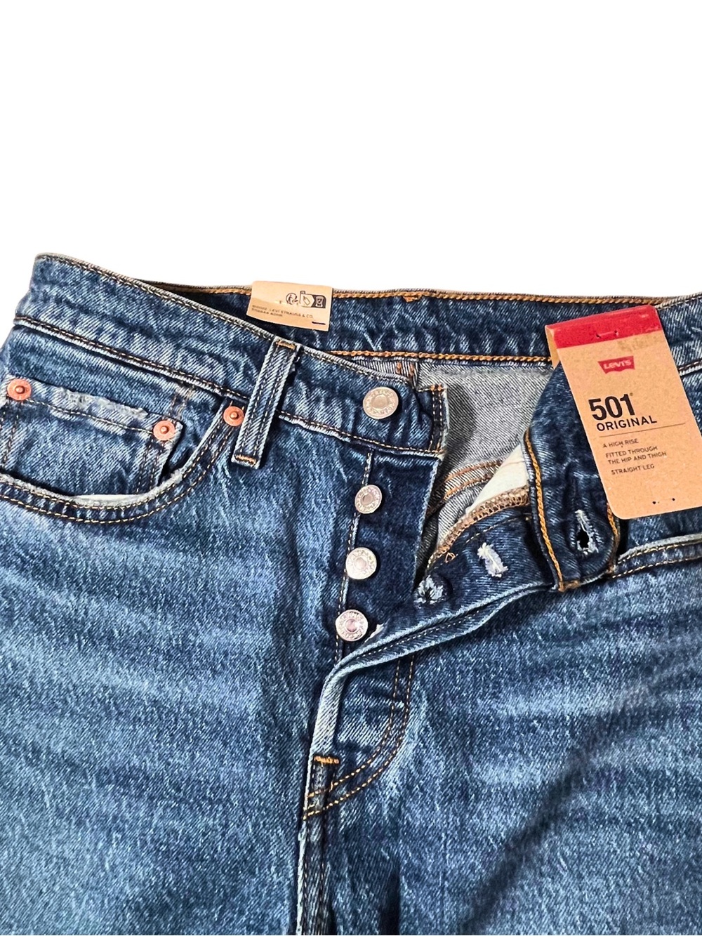 Levi's | Brand NWT | Women's 501 High-Rise Classic Blue Straight Leg Jeans 27x30